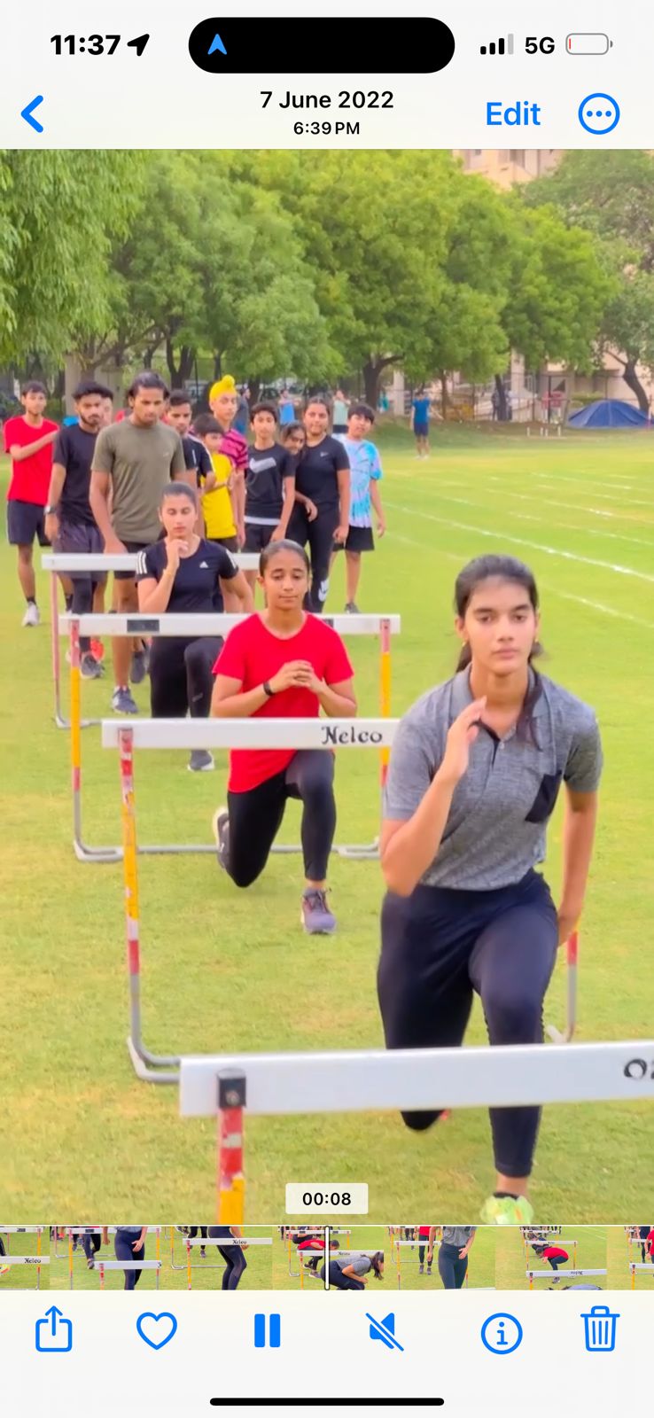 Athletes performing hurdle drills during training session at GO Speed academy